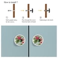 thumbnail image 4 of 4 Pcs Tropical White Floral Knobs for Kitchen Cabinet Cupboard Dresser Bookcase Drawer Pulls Handles Round Home Decor, 4 of 5