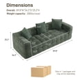 thumbnail image 2 of Rophefx Comfy Chenille 3 Seater Deep Seat Couch, Boneless Cloud Couch,Compression Sofa for Living Room,Green, 2 of 7
