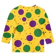 thumbnail image 2 of CLOISE 3/4 Sleeve Kids Shirts Boys Girls Youth Mardi Gras Crew Neck Tops Print Casual Fashion Fall Winter Clothes Yellow 7-8T, 2 of 5
