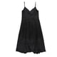 thumbnail image 2 of Vestido acampanado bar III con volantes en la parte delantera para mujer negro XX-Small, 2 of 2