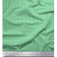 thumbnail image 3 of Soimoi Green Poly Georgette Fabric Anchor Hook & Small Country Flag Decor Fabric Printed Yard 42 Inch Wide, 3 of 3