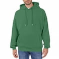 thumbnail image 2 of Trgacdwlo Hoodie for Men Solid Color Long Sleeve Pullover Men Drawstring Fall Winter Mens Hooded Sweatshirt with Pocket Green XXL, 2 of 5