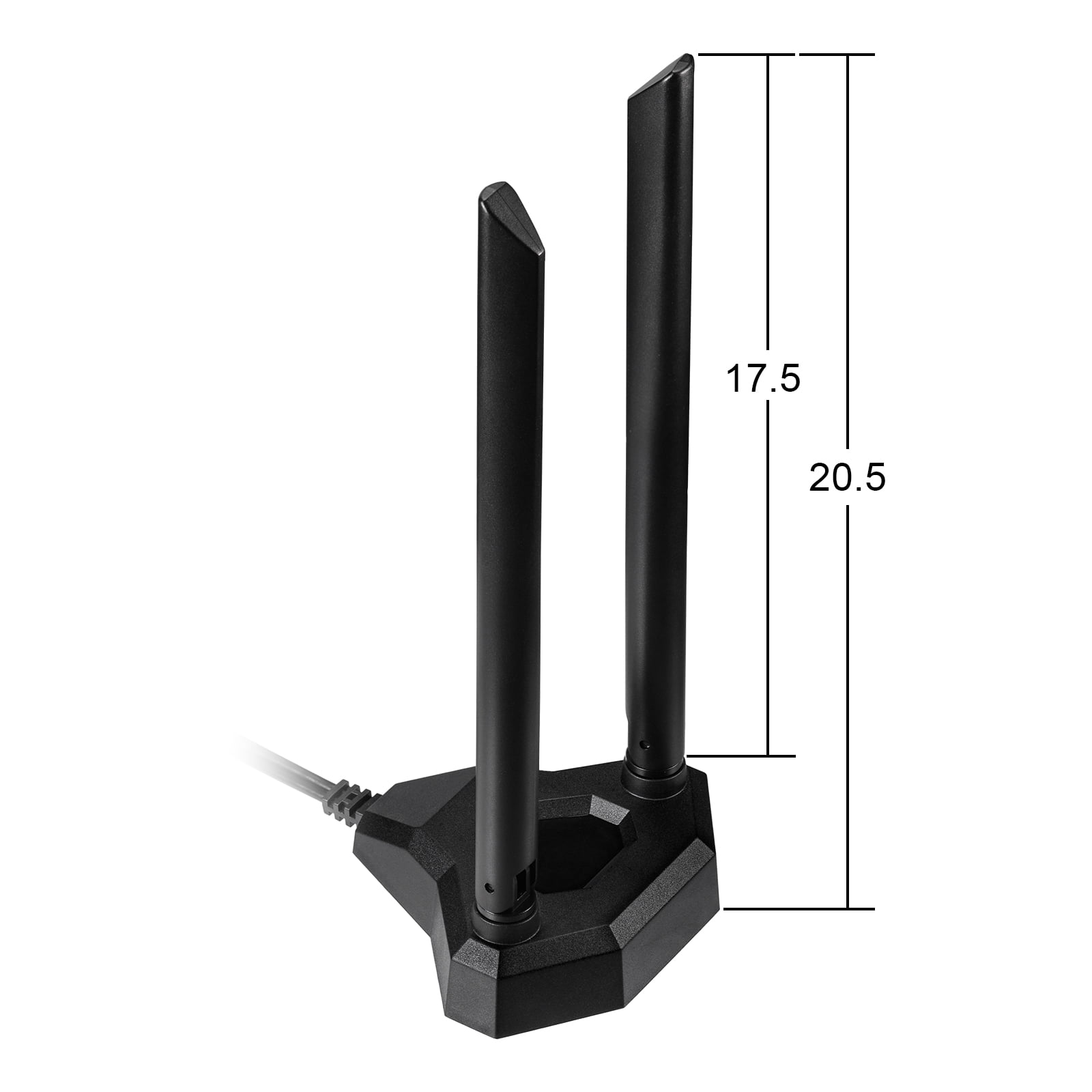 Eightwood Dual Band WiFi Antenna RP-SMA with 6.5ft Extension Cable for PC Desktop Computer PCI PCIe WiFi Bluetooth Card Wireless Network Router