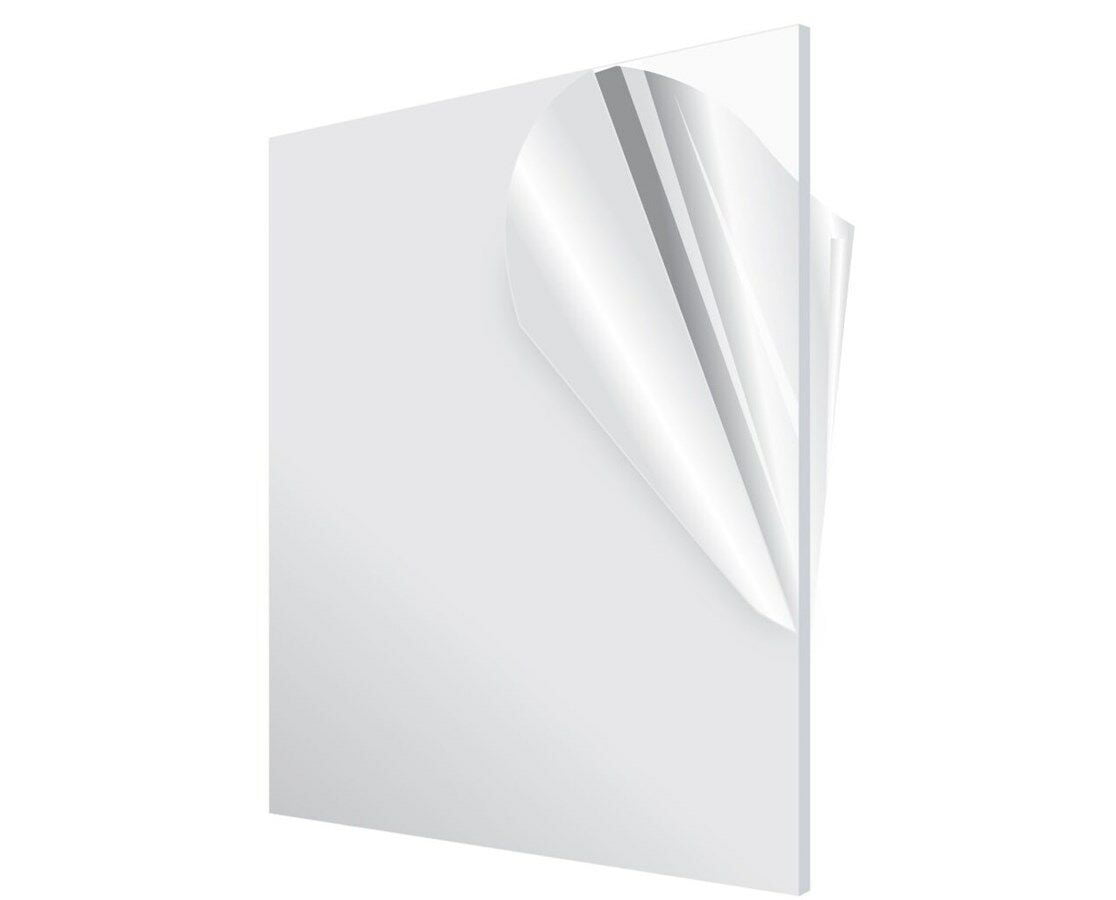 AdirOffice 12" x 24" Clear Plexiglass Acrylic Sheet, DIY Plastic Sheeting, Clear, 1/8" Thickness