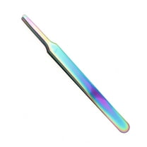 Unique Bargains 1 Pc Women Duckbill Eyelash Extension Tweezers for Vacation Assorted Color Stainless Steel