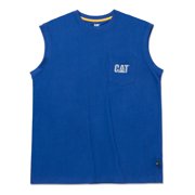 Caterpillar Men's Classic Fit Sleeveless T-Shirt, Bright Blue, X-Large