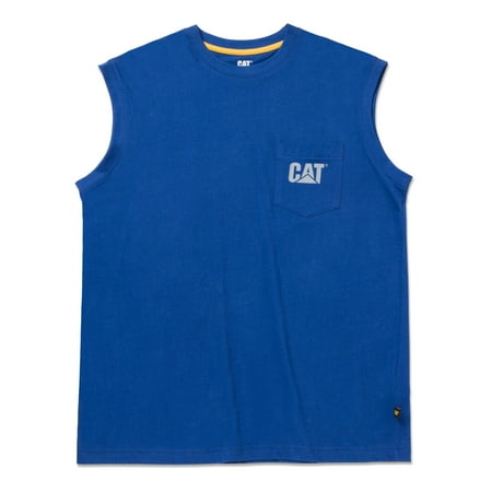 Caterpillar Men's Classic Fit Sleeveless T-Shirt, Bright Blue, X-Large