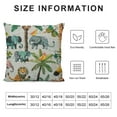 thumbnail image 5 of Shiartex Throw Pillow Covers Safari Animals with Cute Hippo Crocodile Lion Elephant and Giraffe Pillow Case Cushion Cover for Home Party White, 5 of 5
