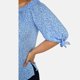 thumbnail image 3 of Blusa campesina talla extra, modelo 1608 (Azul floreado) azul 40 Roman Fashion Blusa extra 1608, 3 of 5
