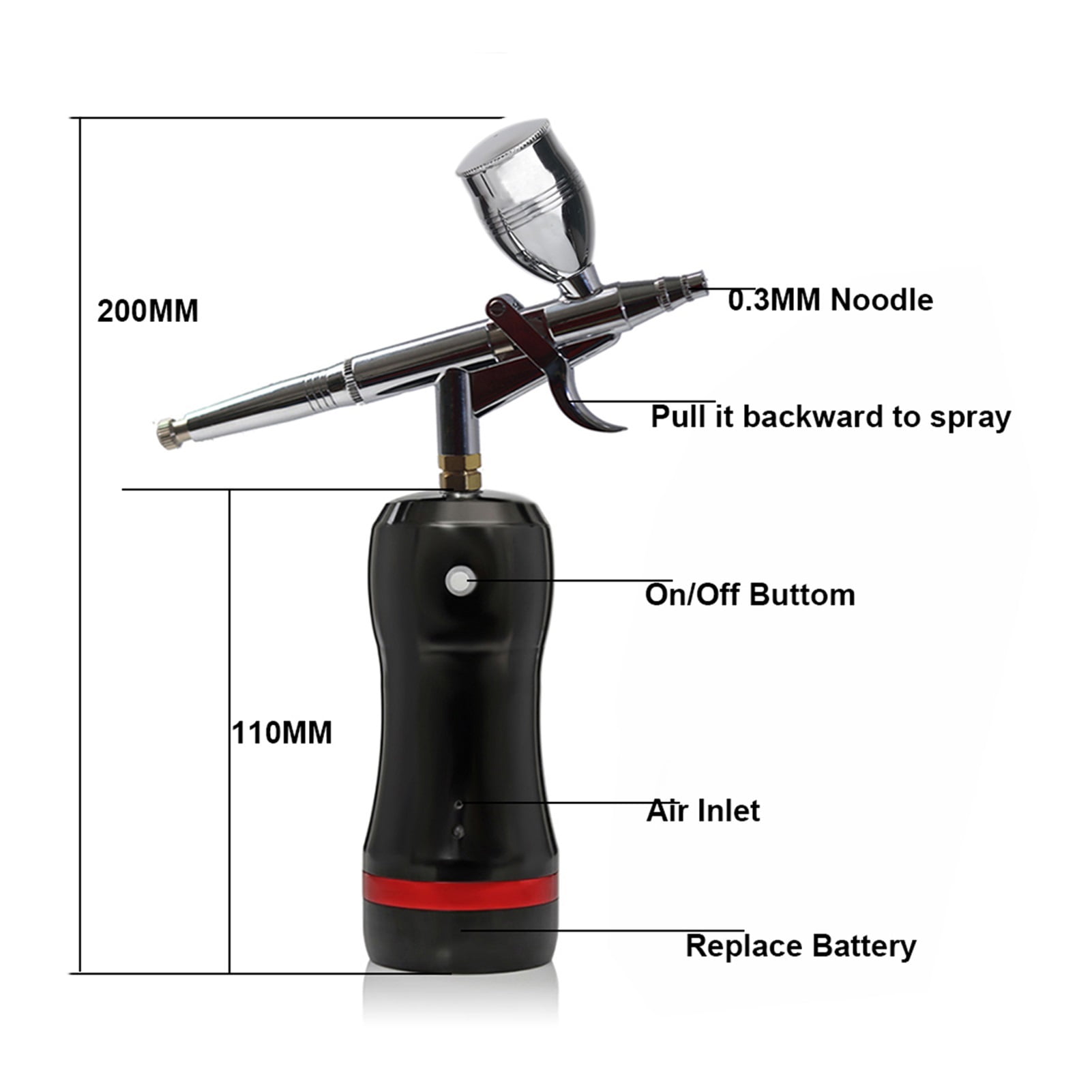 Cordless Airbrush Compressor High Pressure Psi Powerful Oxygen Infusion Apparatus Big Capacity Cup Gun Beauty Salon ,Ingeniously Designed