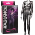 thumbnail image 3 of Radiance Glitter Rhinestone Deep V Mesh Bodysuit Lingerie, 3 of 7