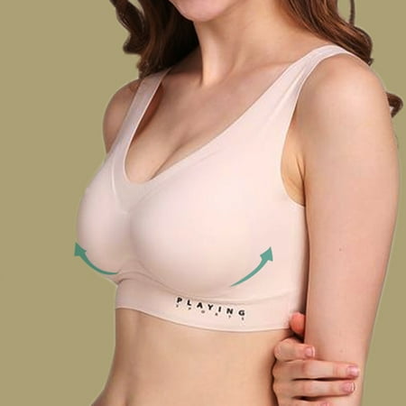 

Aayomet Push Up Bras For Women Women s Plus Size Front-Close T-Back Wonderwire Underwire Beige XXL