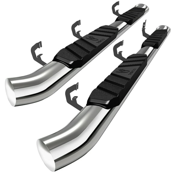Tyger Auto 3.5" Rider Running Boards Compatible with 2007-2018 Chevy Silverado GMC Sierra 1500; 2007-2019 2500 3500HD; 2019 LD / Limited | Crew Cab | TG-SS2C35017 | Side Step Rail Nerf Bars