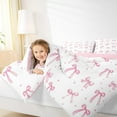 thumbnail image 4 of Manfei Cute Pink Bowknot Queen Comforter Set, Cartoon Stars Bedding Comforter Set, 4 of 8
