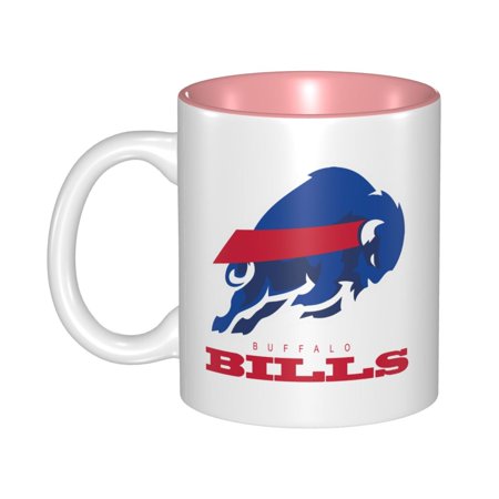 

Buffalo_Bills 11 Oz Originality Coffee Mugs Large Water Mugs With Handle Porcelain Coffee Cup Thank You Gifts For Mom Dad And Friends Pink