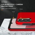 thumbnail image 6 of Ring Stand Case for Samsung Galaxy A25 5G, Dual-Layers Shockproof Protective Cover with Magnetic Rotated Ring Holder, Heavy Duty Camera Lens Protection Rugged Case for Samsung Galaxy A25 5G, Red, 6 of 7