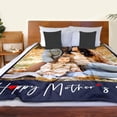 thumbnail image 5 of Custom Blanket with Photo Text, Mothers Day Birthday Gifts for Mom, Personalized Flannel Throw Blanket, Customized Blanket for Mom Gifts from Daughter Son - 7 Size (6 Photo-5) Blankets, 5 of 5