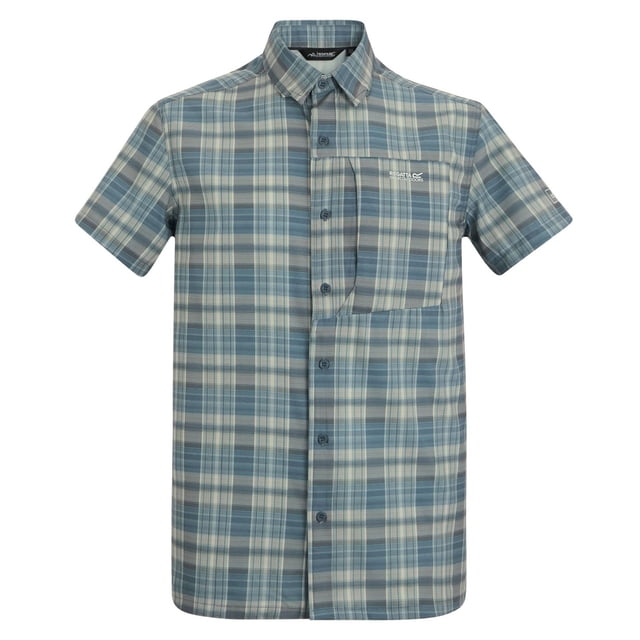 Regatta Chemise de Voyage à Manches Courtes pour Homme à Carreaux Anti-Insectes