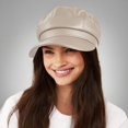 thumbnail image 7 of Minzimin Womens PU Leather Newsboy Cap 8 Panel Paperboy Newsie Cap Bakerboy Beret Cabbie Hat, 7 of 7
