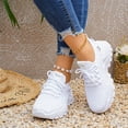 thumbnail image 5 of Domzle Walking Shoes for Women Nursing Slip Work Sock Sneakers Platform Comfortable Weight Light White 36, 5 of 6