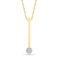 thumbnail image 2 of DGOLD 10kt Or Jaune Rond Diamant Tourbillon Pendentif Mode pour les Femmes (1/5 cttw), 2 of 3