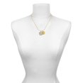 thumbnail image 2 of Delight Jewelry Two-tone Large Peace Sign with Daisy and Crystal - Goldtone Engraved Congrats Class of 2026 Charm Necklace, 18", 2 of 4