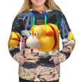 thumbnail image 2 of Lsque Pikmin Pattern Casual Women's Hoodie,Hooded Sweatshirt with Kangaroo Pocket,Pullover Hoodie with Eye-catching Drawstrings-X-Large, 2 of 8
