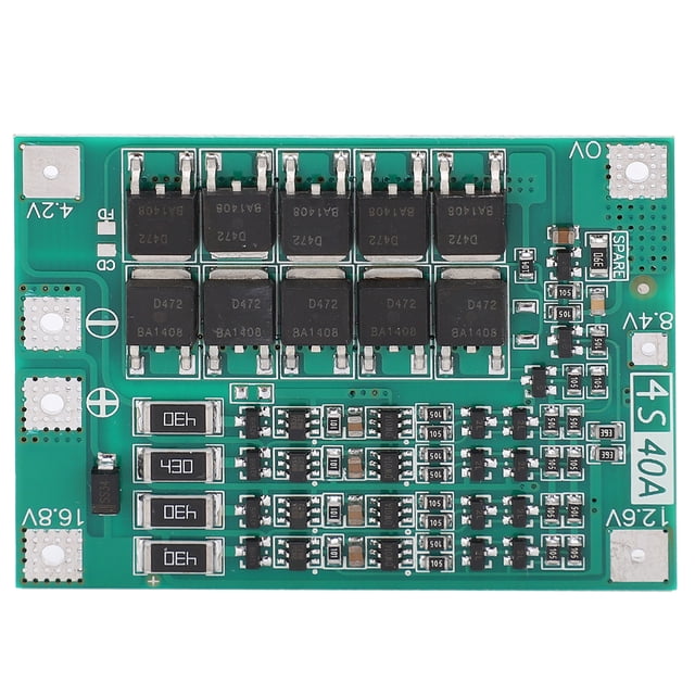 Placa de protección de batería de litio, módulo de placa, resina, serie 4, 40A, DC16.8V, versión equilibrada