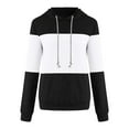 thumbnail image 4 of Xcmzpl Womens Hoodies Loose Fit Color Block Hooded Sweatshirt Trendy Sweater Tops Workout Long Sleeve Blouses Fall Fashion, 4 of 7