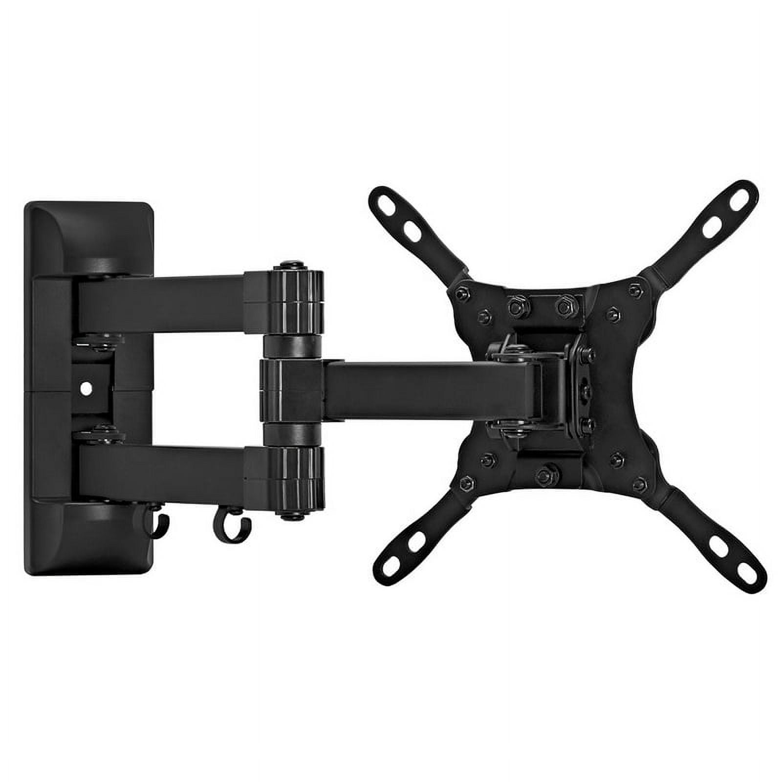 Cmple - Floating Black Glass Shelf Wall Mount Bracket under TV Stand for DVD Player, Gaming Consoles, TV Box, Cable Box, Projector and other AV Devices up to 17lbs - Black