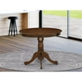 thumbnail image 2 of Bowery Hill Table à Manger Ronde Traditionnelle Antique en Bois de Caoutchouc, Noyer, 2 of 5