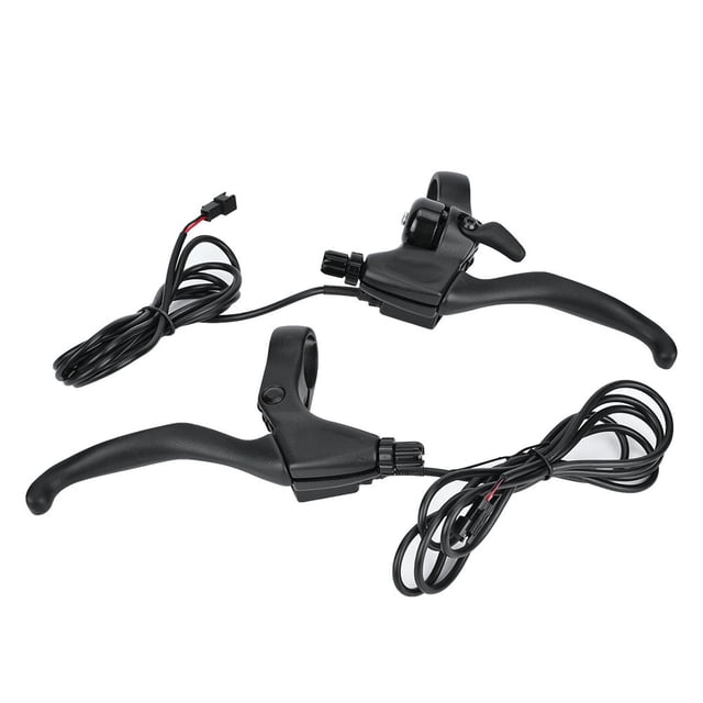 1 par de bicicletas eléctricas de aleación de aluminio, frenos, palanca, mango, barra, accesorio, negro