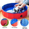 thumbnail image 3 of RV Piscina plegable de PVC para perros, 60x20cm, bañera para mascotas, piscina de lavado, bañera interior y exterior, piscina de baño refrescante para verano, suministros para perros y mascotas BRILLAR  Rojo Verde, 3 of 5