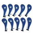 thumbnail image 2 of Iron Head Cover, Set Of 10 Wide Opening Washable Number Printing Zippered  Club Cover  For Competition For  Lovers Black Zipper,White Zipper, 2 of 8