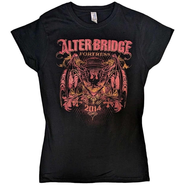 Alter Bridge - Camiseta Fortress Batwing Eagle para Mujer (Negro)