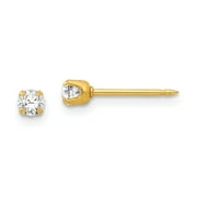 Inverness 24k Plated April Crystal Birthstone Earrings