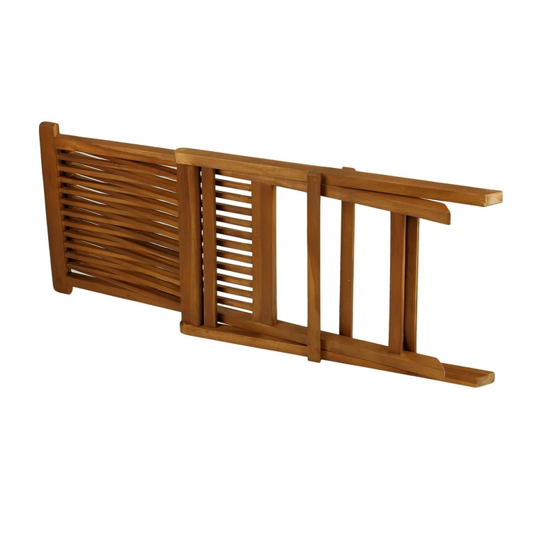 Bare Decor Vega Golden Teak Wood Outdoor Folding Chair Set of 2
