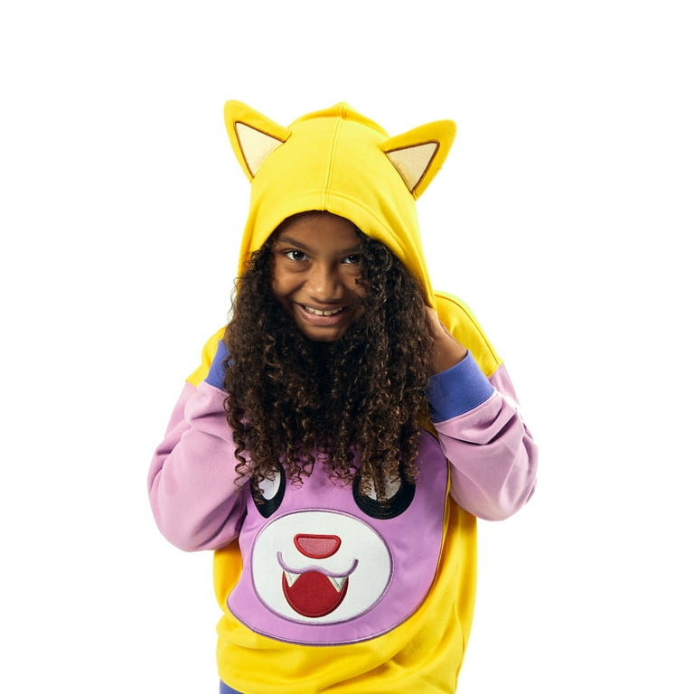 Bioworld LankyBox Boxy Felpa Con Cappuccio Per Ragazzo - Maniche Lunghe, Cosplay, Giallo, Taglia 6/7 Anni - 2
