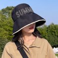 thumbnail image 3 of Sombrero de 54-60cm con circunferencia ajustable para mujer, aleros grandes de verano, sombrero protector solar vacío, sombrero de pescador anti-ultravioleta, 3 of 5