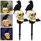 thumbnail image 4 of 2 Piezas Luces Solares LED Estacas Resina Solar Halloween (B) Rojo, 4 of 5