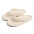 thumbnail image 5 of Beige Unisex EVA Flip Flops, Waterproof Quick-Drying Sandals with Non-Slip Sole for Beach Pool Shower Indoor Outdoor,Size 9-9.5, 5 of 9
