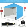 thumbnail image 3 of CROWN SHADES 10X10 Comercial Instant Canopy Pop Up Tent with Center Lock 4 Sidewalls Sky Blue, 3 of 8