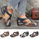 thumbnail image 1 of Lollita Orthopedic Plus Sandals Pu Leather Retro Arch Support Comfy Round Toe Sandals For Women Toe, 1 of 5