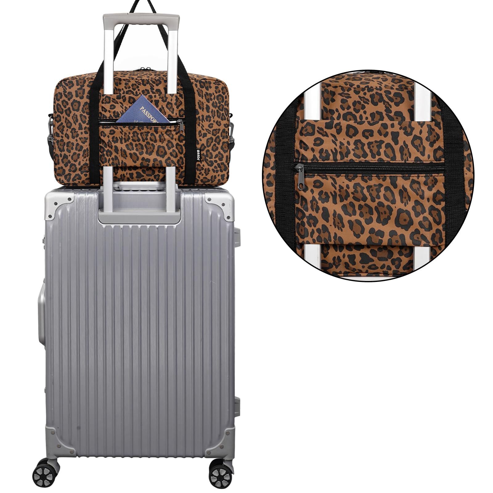 Narwey Leopard Print Weekender Bag, Brown photo 6