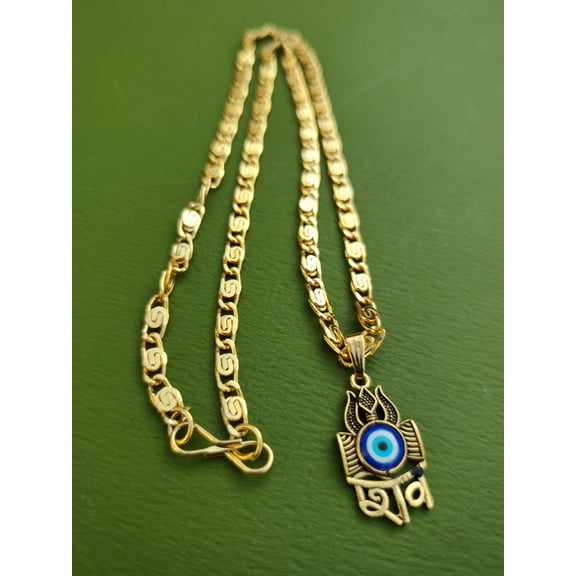 ANVIKA Shiv Pendant, Gold Spiritual Necklace Pendants, 25 g, Brass, 22 in