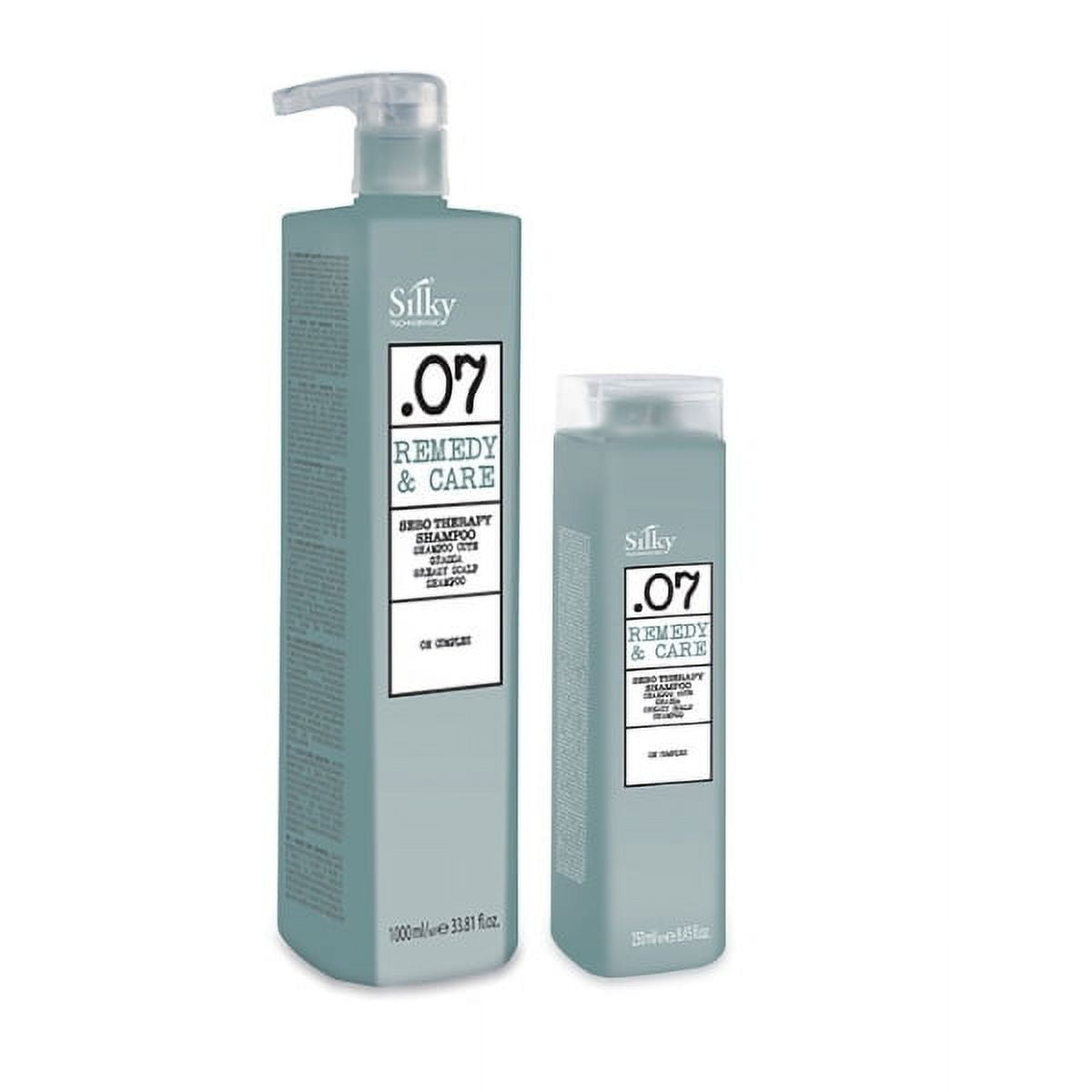 SILKY .07 Sebotherapy Shampoo for Oily Scalp with Natural Blend to Clear Scalp and Control Excess Oil Production (1000 ML)/33.8oz