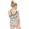 thumbnail image 2 of Hello Kitty Girls One Piece Swimsuits Hawaiian Ruffle Swimwear Beach Bathing Suit Outfits, 2 of 7