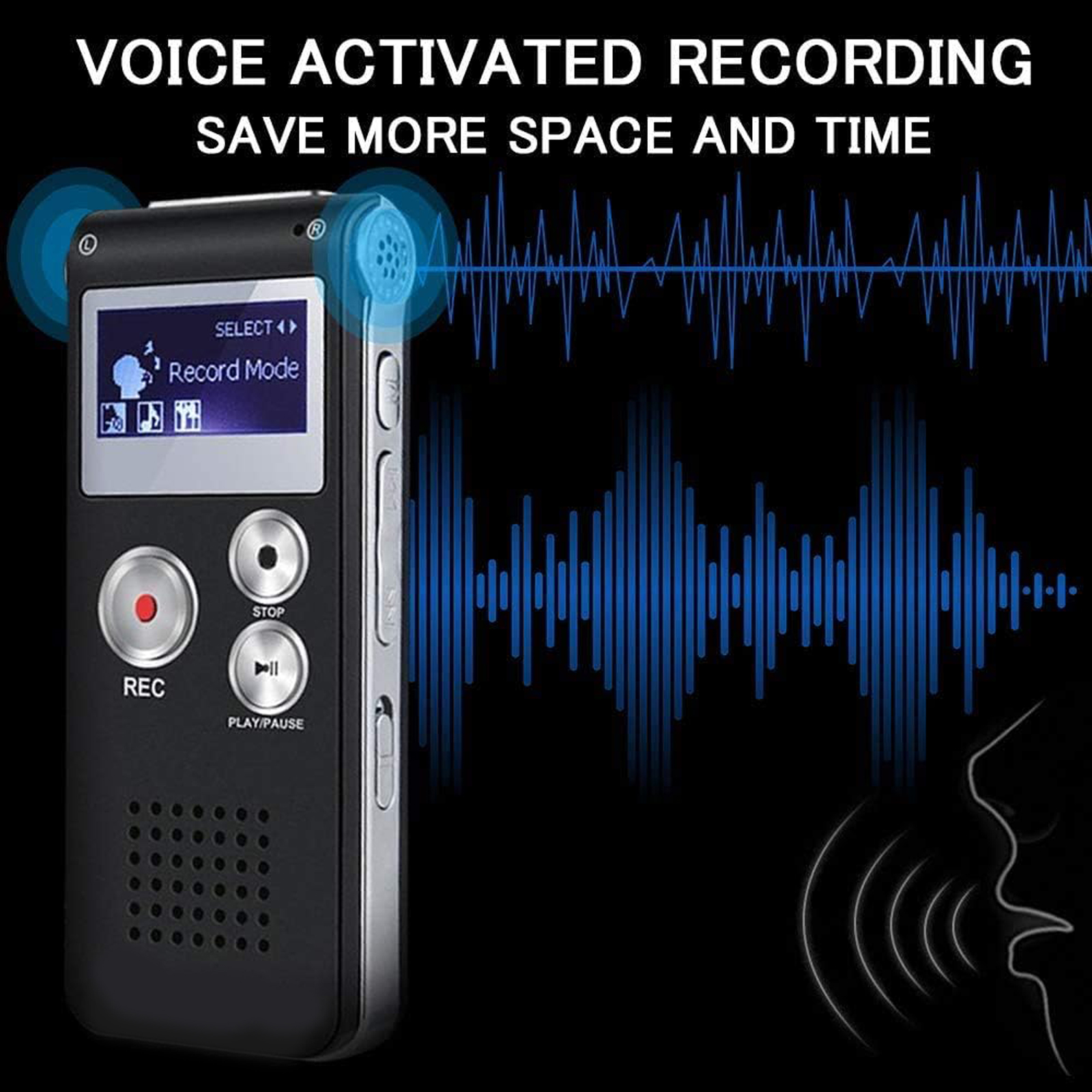 RONY 64GB Digital Voice Recorder with A-B Repeat photo 5