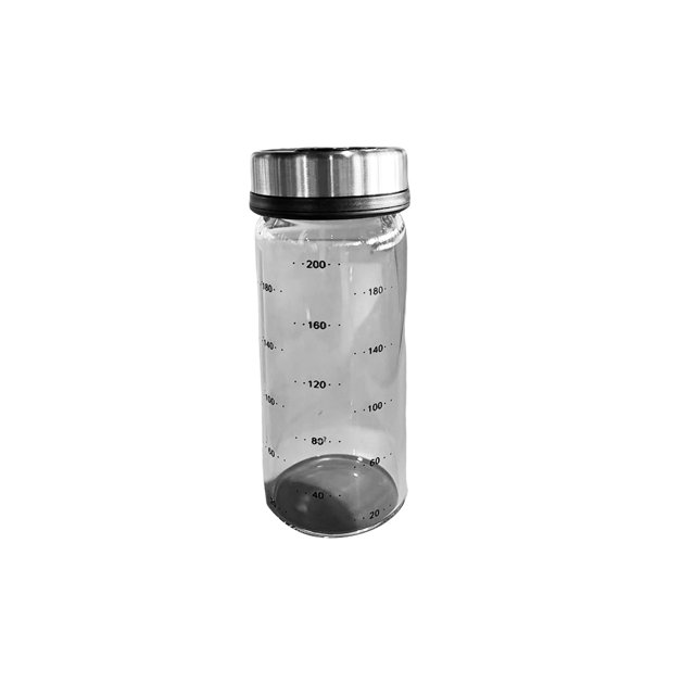 Monstrate Frascos de especias sellados con tapa giratoria, lata de condimentos transparente de vidrio, botella de condimentos de a prueba de humedad, Cocina y Comedor 200ML Monstrate HA066483-01