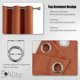 thumbnail image 3 of Blackout Curtains 84 Inch Length Thermal Insulated Dark Orange Room Darkening Bedroom Curtains -Burnt Orange Ochre, Set of 2 Curtain Panels, 42 by 84, 3 of 4